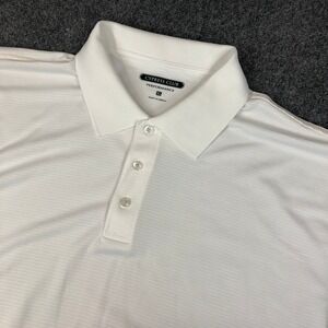 Cypress Club Performance Polo Shirt Mens XL White Short Sleeve Golf Casual